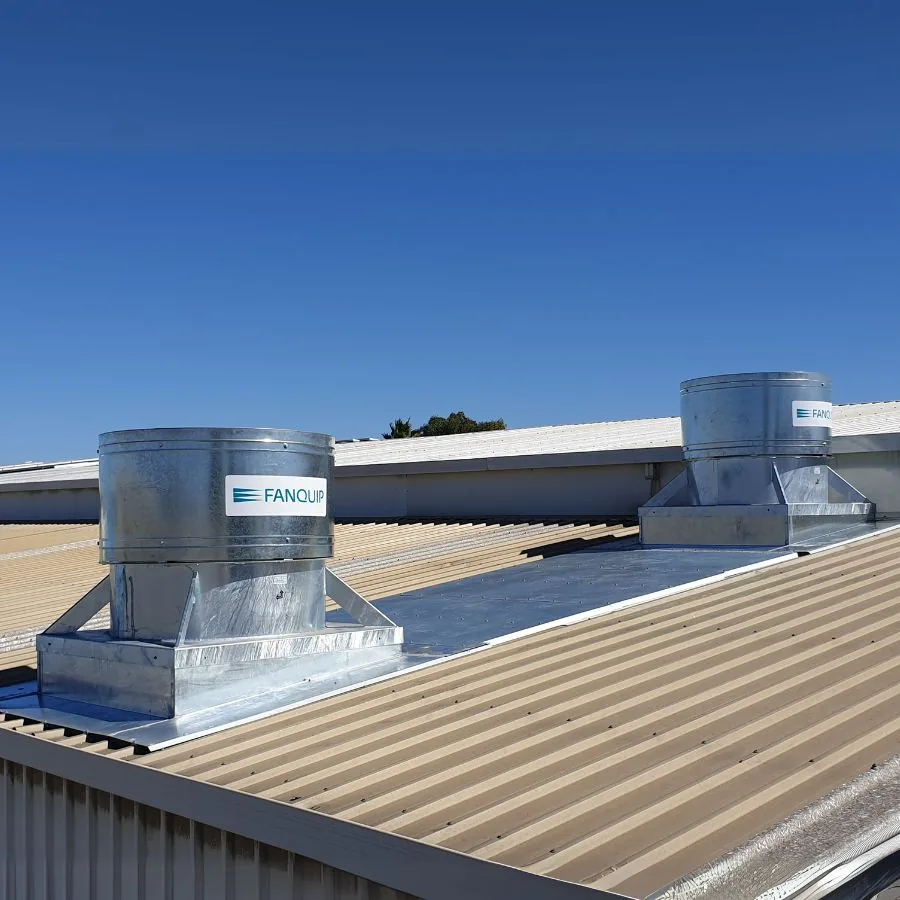 Rooftop discharge fan and ducting installation South Africa